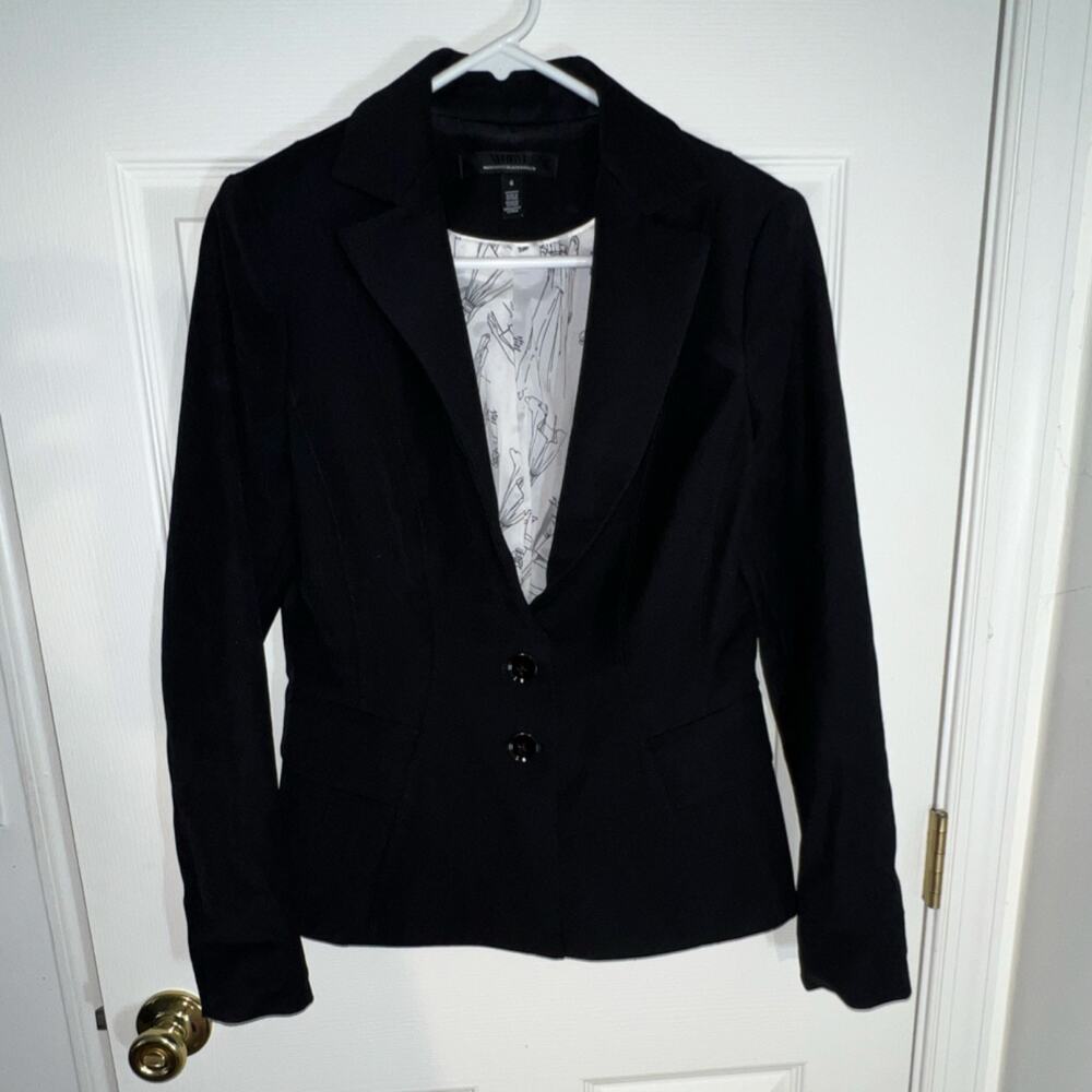 White House Black Market Signature Comfort Stretch Blazer Black Size 6 - Picture 9 of 10